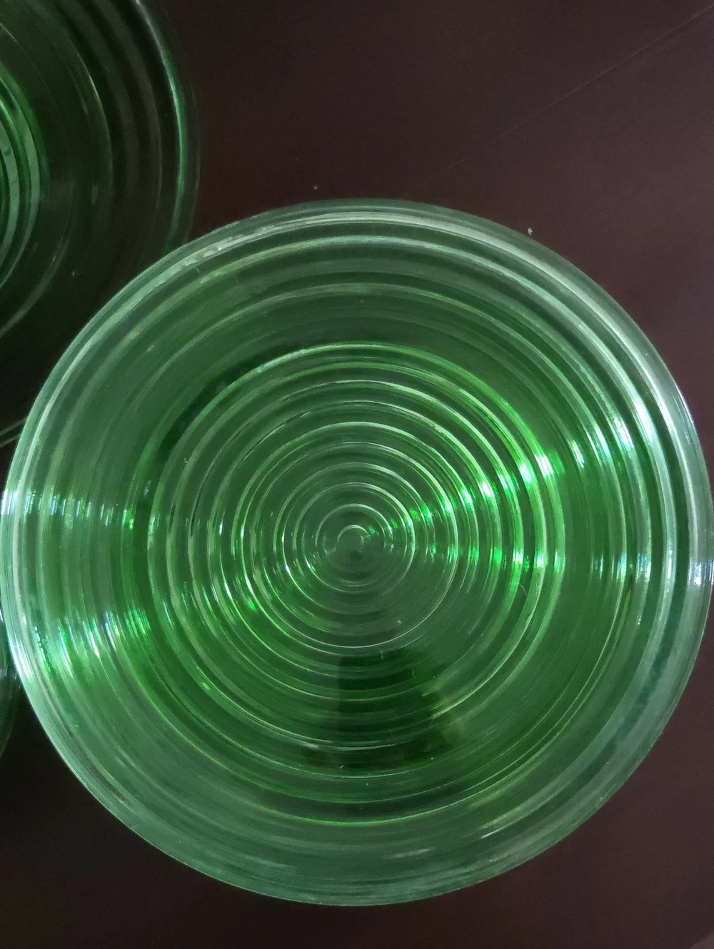 Vintage Anchor Hocking Green Glass Set - Park Avenue / Manhattan Pattern